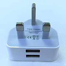 2usb power adapter(UK)