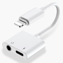 2 in 1 adapter for audio and charging